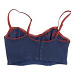 Victoria's Secret Vintage  Country Floral Embroidered Ribbed Bustier Bra Crop Top Photo 1