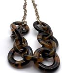 J. Crew Women's Tortoise Chain Link Collar Necklace Jewelry Gold Brown One Size Photo 1
