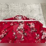 Kut From The Kloth Beautiful  Red Floral Blouse Size Large Photo 6