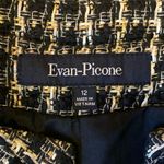 Evan Picone Evan-Picone Blazer 12 Black Gold White Tweed Lined Pockets Jacket Photo 1