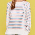 LNA  Floyd Brushed Rainbow Striped Raglan Sweater  Size Small Photo 0