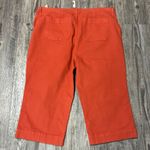 Madewell  Slim Emmett Wide-Leg Crop Pants Plus Size  37P NEW Orange/Rust Pockets Photo 4