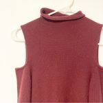 margaret o'leary  Size Small Burgundy‎ Mock Neck Cold Shoulder Sweater Knit Photo 1