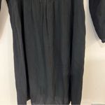 Reformation  Black Mini Dress with Puff Sleeve and Tie Front Photo 10