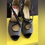 🔥Circa Joan &David black plaid heels size 7.5 Photo 1