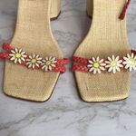 Anthropologie  SCHUTZ Mid Atanado Leather block heel daisy Sandals heels SZ 9.5 B Photo 3