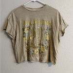 Billabong  Short Sleeve Top Graphic Crop Oversized Size XS  Photo 0