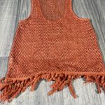Other Follows Orange Coral Pink Crochet Fringe Tank Top; Medium Women's Photo 8