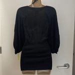 Max Studio *NWT*  Black Scoop Neck 3/4 Lantern Sleeve Sweater Photo 7