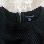 American Eagle Black Knit Crewneck Sweater with Zipper Detail Photo 5