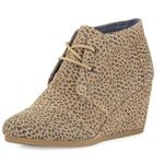 Toms Suede Desert Wedge Bootie Cheetah Photo 0