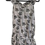 Anthropologie  Tulle Wide Strap Racerback Cinch Waist Floral Top, Sz S Photo 0