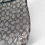 Coach Classic Signature Jacquard Crossbody Bag in black/gray with adjustable leather strap Photo 3