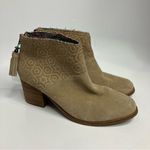 Toms  Leila embossed suede ankle boots size 8‎ Photo 2