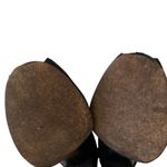 Vintage Black Suede Leather Lace Photo 6