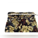 Floral Corduroy Dressy Pants Pockets White Photo 1