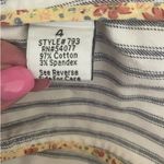 CAbi Women Jacket 4 Blue White Striped Cotton Peplum Preppy Boho Chic Y2K Retro Photo 9