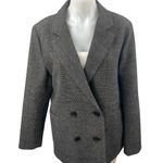 Urban Outfitters  Gray Plaid Double Breasted Long Sleeve Blazer Coat Jacket Sz M Photo 0