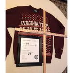 Champion Virginia Tech Sweatshirt Womens Sz XS Holiday Snowflake Vintage READ G6 Photo 6