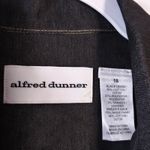 Alfred Dunner Black Denim Embroidered Embellished Button Front Vest Size 18 Photo 4