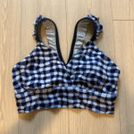 Aerie Offline by  gingham navy and blue sports bra Photo 0