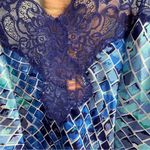 Victoria's Secret Vintage  Slip Dress Lingerie Nightgown Blue Lace Mermaid Medium Photo 3