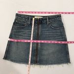 We The Free  Front Zipper Jean Mini Skirt Photo 4