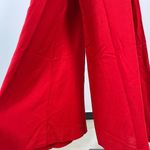 Farm Rio NWT  Linen Blend Sleeveless Halter Wide Leg Jumpsuit Sz M Red Photo 11