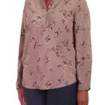 Hilary Radley Women’s Pink Violet Floral blouse shirt XXL Photo 0