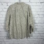 Chico's Women's  White Cheetah Print Button Down Dress Blouse Size 3 (A29) Photo 6
