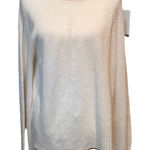 Vineyard Vines Cashmere sweater split hem wide sleeve crew neck Ivory Large NWT Photo 0