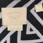 Anthropologie  Vanessa Virginia Lena Wrap Dress Black White Stretch Rayon Small Photo 4