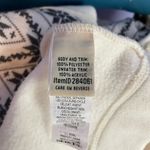 L.L.Bean Printed Fleece Full Zip Jacket in Cream Grey Size Large Photo 4