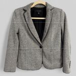 Ann Taylor herringbone preppy print cotton blend ladies blazer size 0 petite Photo 0