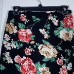 SheIn Black Floral Roses Pencil Skirt Size Med EUC #VEG-0217 Photo 2