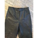 Jacqueline Ferrar Vintage  Black Leather High Rise Straight Leg Pant Size 10 Photo 3