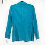 Vintage MJ Concepts velvet 2 button fitted blazer dead stock size XS teal Blue Photo 1