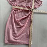 La Clef Dress Womens Small Maternity Pink Textured Layered Ruffle Mini Photo 5