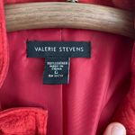 Valerie Stevens  Women's Leather Red Motto Jacket - Large Photo 4