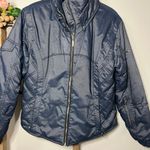 Nils Quilted Metallic Denim Ski‎ Jacket Blue Full Zip Size 12 Photo 4