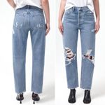 AGOLDE  90s Midrise Straight Jeans in Fall Out Distressed Wash Women’s Size 26 Photo 4