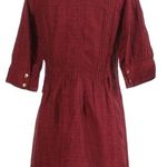 Anthropologie Mädchen Dress 0 Silk Scarlet Blaze Red Button Snap Button Party Photo 2