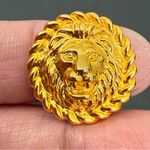 Anne Klein Vintage AK Gold-tone Lion Head Clip On Earrings 10.1g. Photo 10