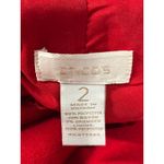 Chico's  Red Blazer Jacket Size 2 Button Front Collared Lightweight Womens Photo 5