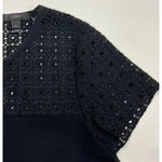 J.Crew Black Perforated Laser Cut Fit & Flare Cocktail Party Dress Women's SZ 6 Photo 6