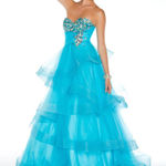 Mac Duggal  Y2K Aqua formal ball gown 61405H Photo 0