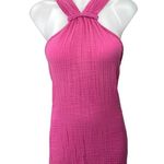 Anthropologie Pink Braided Halter Neck Sleeveless Mini Cami Beach Summer Dress S Photo 3