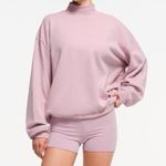 SKIMS NWT  Cotton Fleece Mock Neck Pullover Photo 0