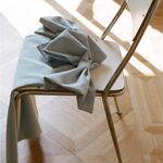 ZARA Elegant Off-Shoulder Blue Dress with Bows Photo 6