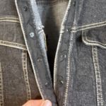 Liz Claiborne Cropped Denim Jacket Snap Up Western Wear Casual Size Large Photo 3